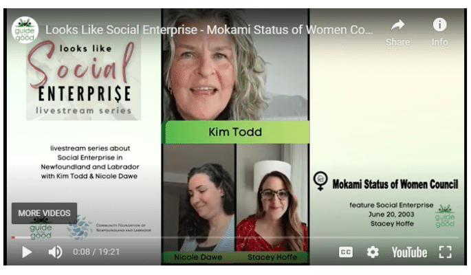 Screen shot of Looks Like Social Enterprise Mokami Livestream